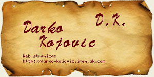 Darko Kojović vizit kartica